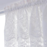 Maxbell Kitchen Curtain Tier Lace Window Valance for Bar Cafe Balcony Dining Room White