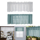 Maxbell Kitchen Curtain Tier Lace Window Valance for Bar Cafe Balcony Dining Room White