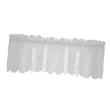 Maxbell Kitchen Curtain Tier Lace Window Valance for Bar Cafe Balcony Dining Room White