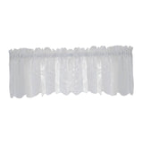 Maxbell Kitchen Curtain Tier Lace Window Valance for Bar Cafe Balcony Dining Room White