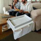 Maxbell Couch Caddy with 4 Pockets Arm Chair Caddy for Magazines Wine Cellphone