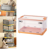 Maxbell Multipurpose Folding Storage Box Stackable Storage Box for CDs Clear Orange