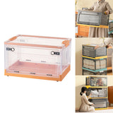 Maxbell Multipurpose Folding Storage Box Stackable Storage Box for CDs Clear Orange