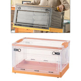 Maxbell Multipurpose Folding Storage Box Stackable Storage Box for CDs Clear Orange