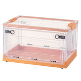 Maxbell Multipurpose Folding Storage Box Stackable Storage Box for CDs Clear Orange