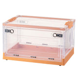 Maxbell Multipurpose Folding Storage Box Stackable Storage Box for CDs Clear Orange