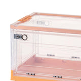 Maxbell Multipurpose Folding Storage Box Stackable Storage Box for CDs Clear Orange