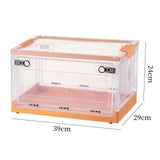 Maxbell Multipurpose Folding Storage Box Stackable Storage Box for CDs Clear Orange
