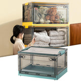 Maxbell Multipurpose Folding Storage Box Stackable Storage Box for CDs Brown Green