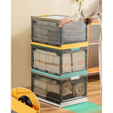 Maxbell Multipurpose Folding Storage Box Stackable Storage Box for CDs Brown Green