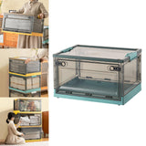 Maxbell Multipurpose Folding Storage Box Stackable Storage Box for CDs Brown Green