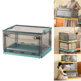 Maxbell Multipurpose Folding Storage Box Stackable Storage Box for CDs Brown Green