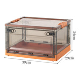 Maxbell Multipurpose Folding Storage Box Stackable Storage Box for CDs Brown Orange