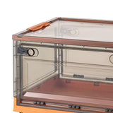 Maxbell Multipurpose Folding Storage Box Stackable Storage Box for CDs Brown Orange