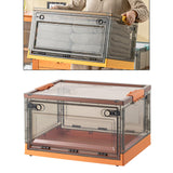 Maxbell Multipurpose Folding Storage Box Stackable Storage Box for CDs Brown Orange