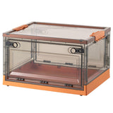 Maxbell Multipurpose Folding Storage Box Stackable Storage Box for CDs Brown Orange