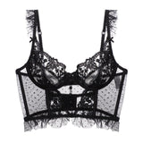 Maxbell Women Lingerie Set Lace Transparent Bra Panty Sets Underwear S Black