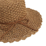 Maxbell Women Straw Hats UV Protection Panama Sunhats Wide Brim Sun Hat Khaki