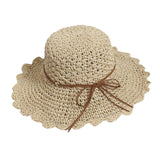 Maxbell Women Straw Hats UV Protection Panama Sunhats Wide Brim Sun Hat Beige