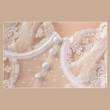 Maxbell Women Lingerie Set Lace Transparent Bra Panty Sets Underwear S White