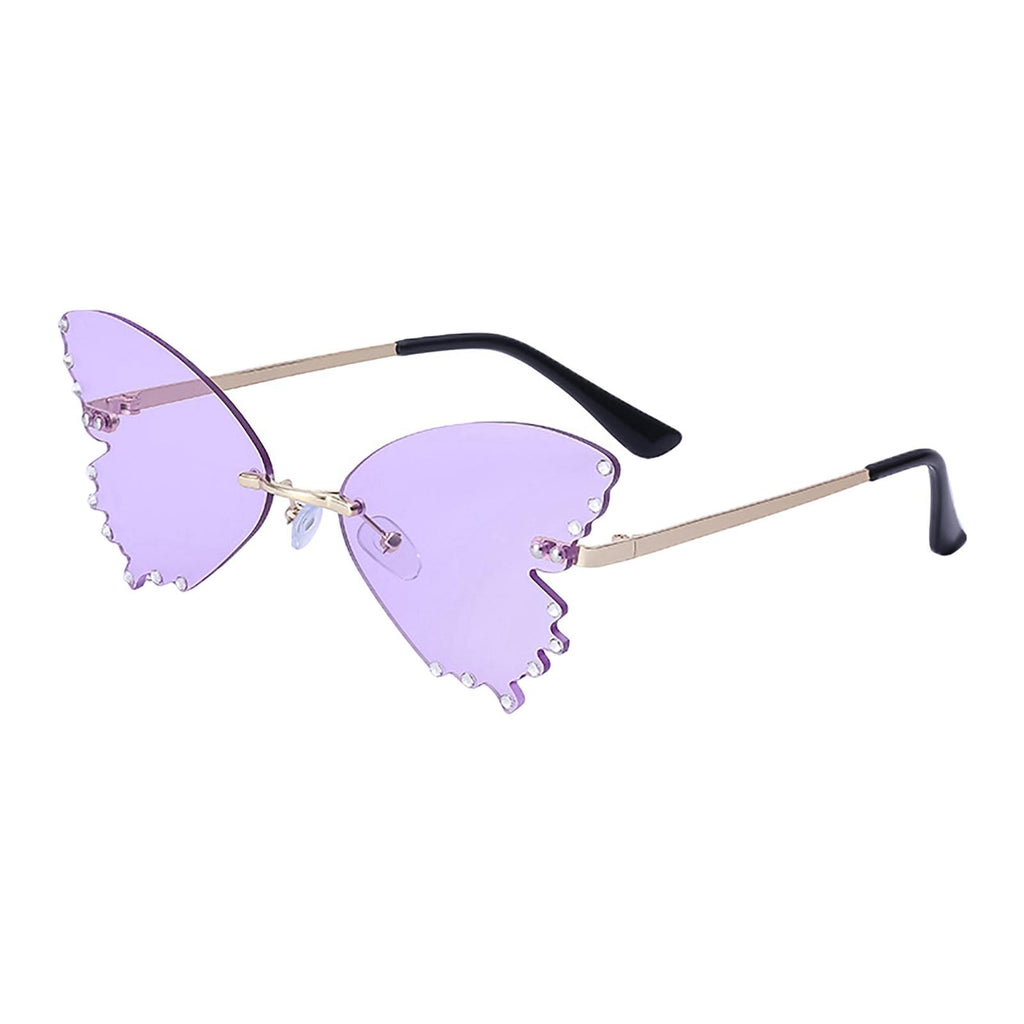 Maxbell Vintage Style Butterfly Shape Sunglasses Women UV Protection Outdoor Purple