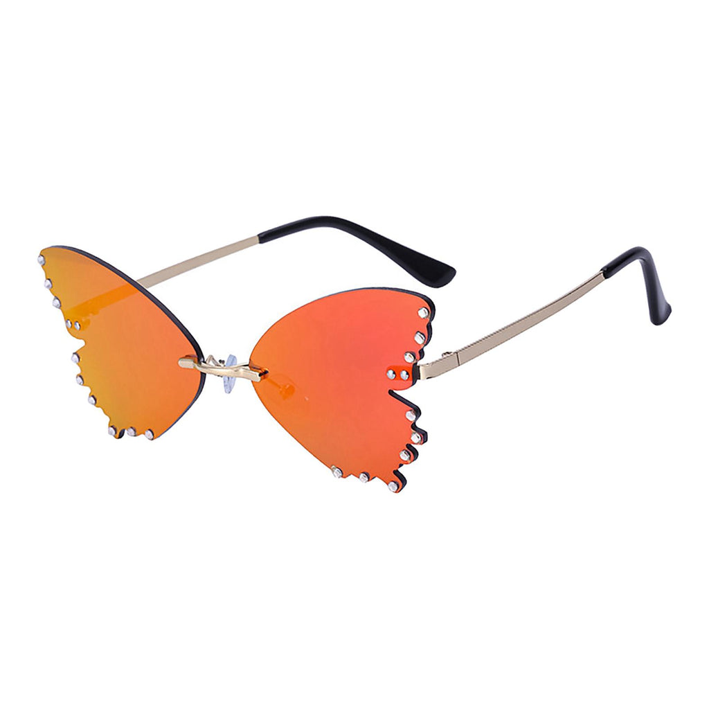 Maxbell Vintage Style Butterfly Shape Sunglasses Women UV Protection  Outdoor Red