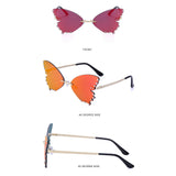 Maxbell Vintage Style Butterfly Shape Sunglasses Women UV Protection Outdoor Red