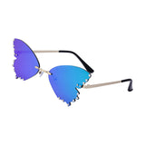 Maxbell Vintage Style Butterfly Shape Sunglasses Women UV Protection Outdoor Blue