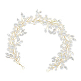 Maxbell Bride Headband Gift Jewelry Hair Accessories Flower Vine for Brides Prom Gold