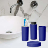 Maxbell 4 Pieces Plastic Bathroom Accessories Set for Countertop Bathroom Toilet