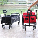 Maxbell Foldable Collapsible Wagon Cart Outdoor Camping Sport Garden Grocery Red