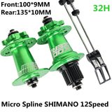 Maxbell XM490 Bike Hub Rear MTB Hub Disc Brake 6Pawls 72HD MTB Hub for Bike Green