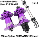 Maxbell XM490 Bike Hub Rear MTB Hub Disc Brake 6Pawls 72HD MTB Hub for Bike Purple