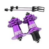 Maxbell XM490 Bike Hub Rear MTB Hub Disc Brake 6Pawls 72HD MTB Hub for Bike Purple