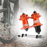 Maxbell XM490 Bike Hub Rear MTB Hub Disc Brake 6Pawls 72HD MTB Hub for Bike Orange