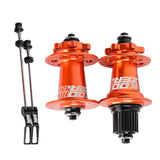 Maxbell XM490 Bike Hub Rear MTB Hub Disc Brake 6Pawls 72HD MTB Hub for Bike Orange