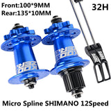 Maxbell XM490 Bike Hub Rear MTB Hub Disc Brake 6Pawls 72HD MTB Hub for Bike Blue