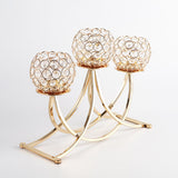 Maxbell Crystal Candle Holders 3 Arms Table Candelabras Buffet Cabinet Candelabra