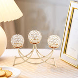 Maxbell Crystal Candle Holders 3 Arms Table Candelabras Buffet Cabinet Candelabra