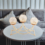 Maxbell Crystal Candle Holders 3 Arms Table Candelabras Buffet Cabinet Candelabra