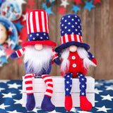 Maxbell Patriotic Gnomes Doll Tomte Plush Dolls Figurines Toys Handmade Decorations