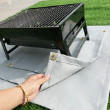 Maxbell Fireproof Mat Fire Pit Pad Deck Protect Your Lawn from Fire Burn 80x80cm