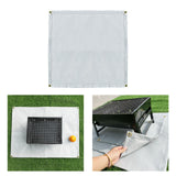 Maxbell Fireproof Mat Fire Pit Pad Deck Protect Your Lawn from Fire Burn 80x80cm