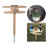 Maxbell Outdoor Folding Table Portable Outdoor Garden Beach Picnic Wine Rack Style 2