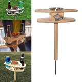 Maxbell Outdoor Folding Table Portable Outdoor Garden Beach Picnic Wine Rack Style 2