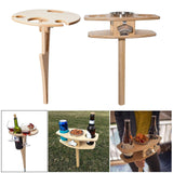 Maxbell Outdoor Folding Table Portable Outdoor Garden Beach Picnic Wine Rack Style 1