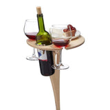 Maxbell Outdoor Folding Table Portable Outdoor Garden Beach Picnic Wine Rack Style 1