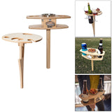 Maxbell Outdoor Folding Table Portable Outdoor Garden Beach Picnic Wine Rack Style 1