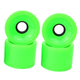 Maxbell 4Pcs Skateboard Wheels Set Replacement PU Roller 78A Longboard Parts Green