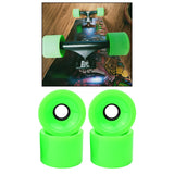 Maxbell 4Pcs Skateboard Wheels Set Replacement PU Roller 78A Longboard Parts Green